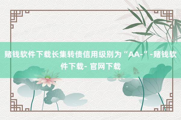 赌钱软件下载长集转债信用级别为“AA-”-赌钱软件下载- 官网下载